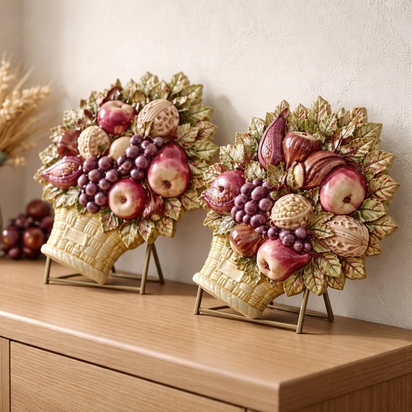 Other - Italian limited edition Basket Ceramic Decor!x2
